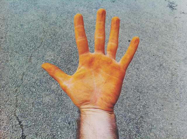 orange hand