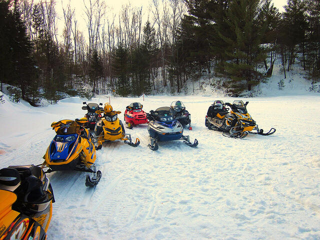 sleds ready in parry sound