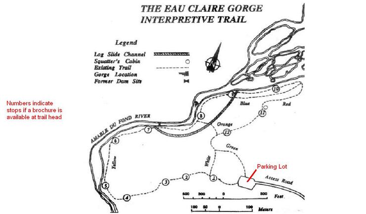 5Eau Claire Gorge Trail Map Graphic