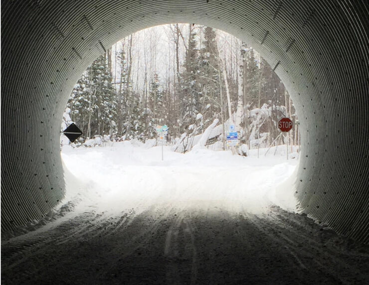 One of the few tunnels in Ontario you can actually drive through