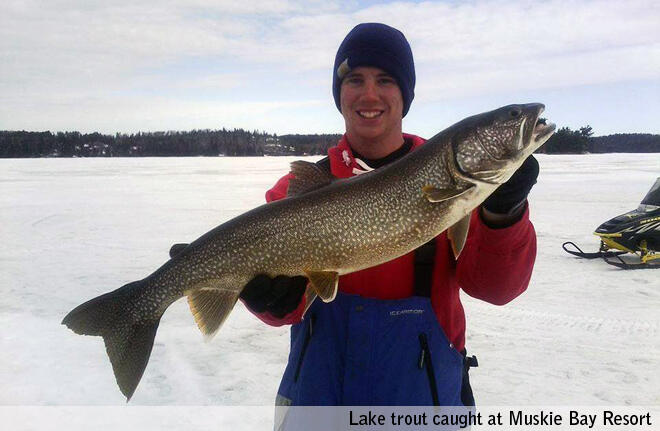 BIg trout caught on at Muskie Bay Lodge