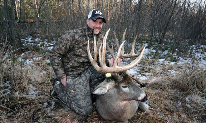 Trophy whitetail deer hunts are very successful in Ontario' Sunset Country