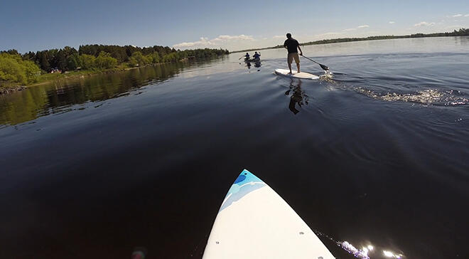 Paddleboarding on Lake of the Woods