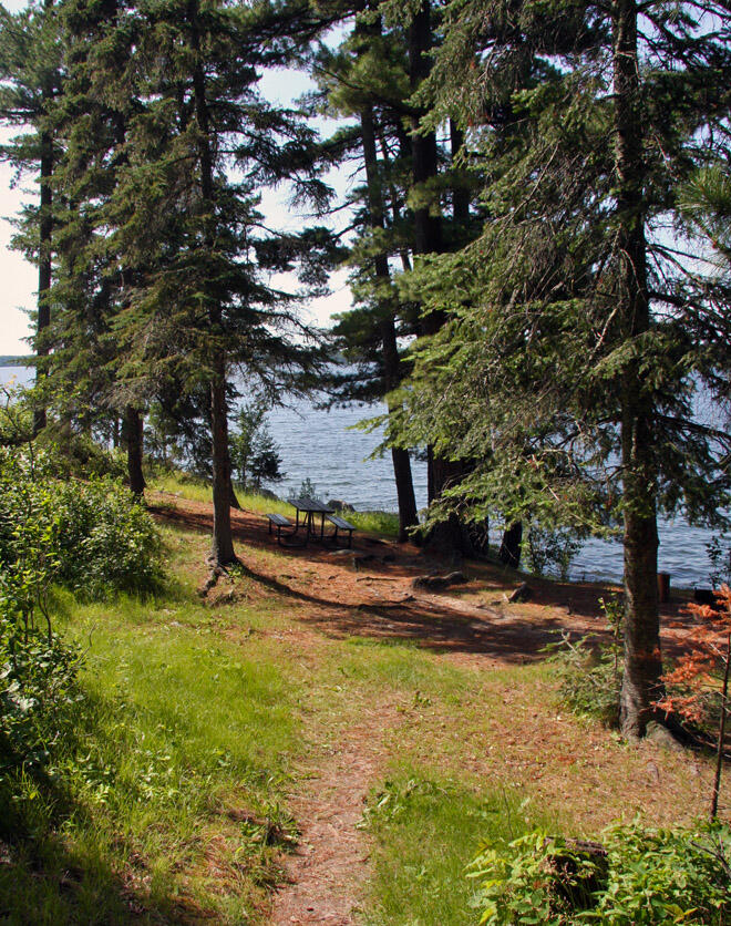 Sioux Narrows Park Walk-in campsites on Lake of the Woods
