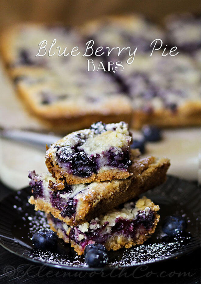These blueberry pie bars from Kleinworth & Co. are amazing!