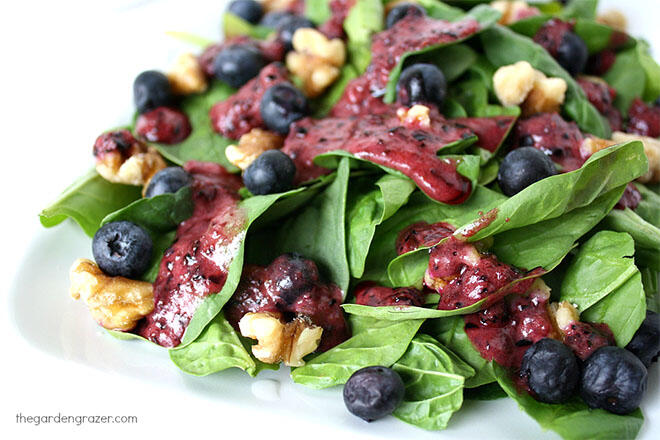 You get double the blueberries in this recipe - in the salad and in the dressing!