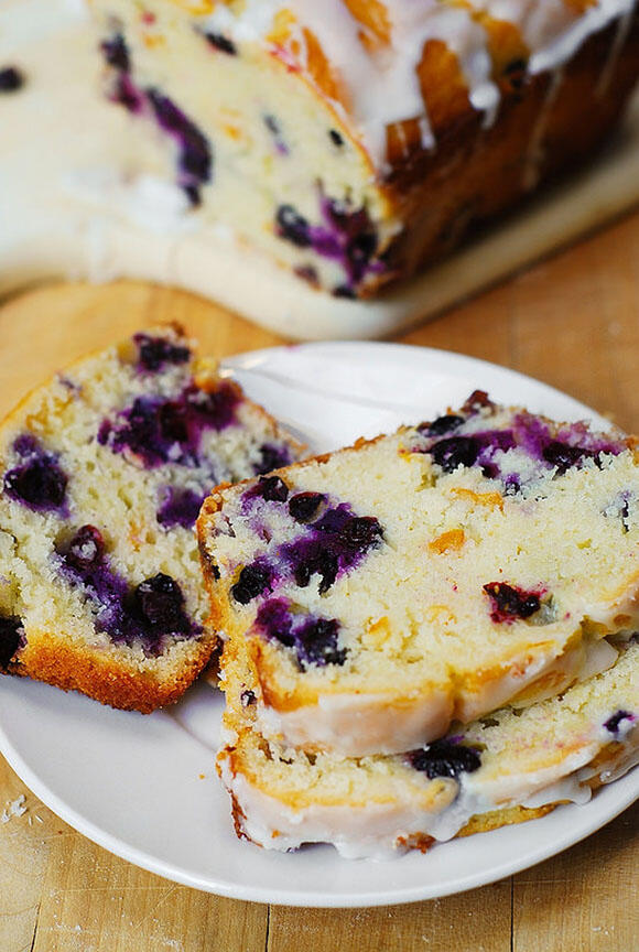 The lemon glaze on this blueberry bread sends it over the top