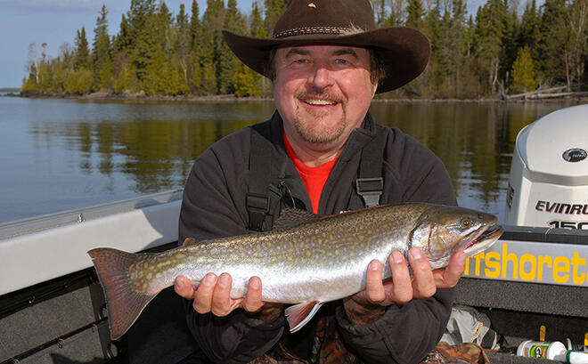 Trout fishing legend, Buzz Ramsey of Yakima Bait visited Lake Nipigon recently with the author while filming a TV episode for Fishing 411. 