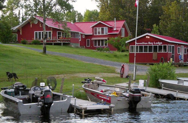 Vermilion Bay Lodge on the shores of beautful Eagle Lake, Ontario, Canada