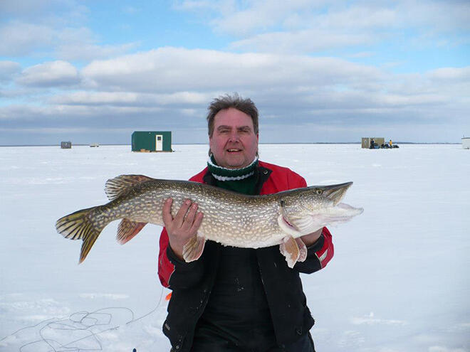 Ice Fishing in April on Lake of the Woods