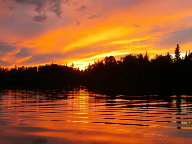 Another gorgeous sunset from Sioux Lookout at Fireside Lodge