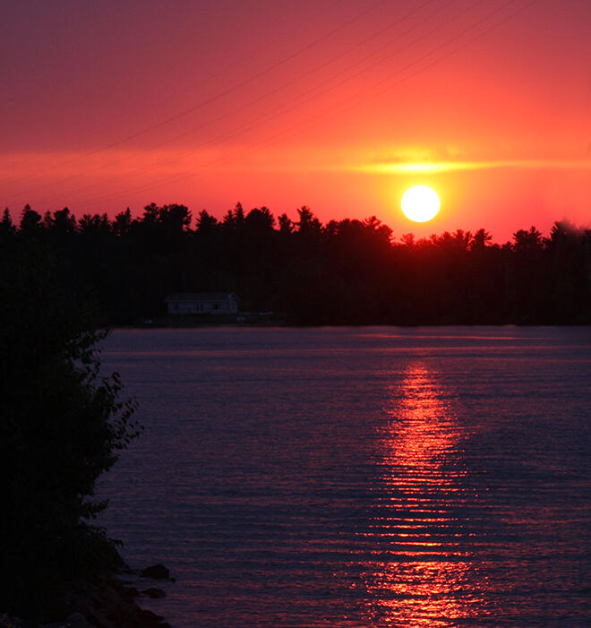 Sunset over Rainy Lake