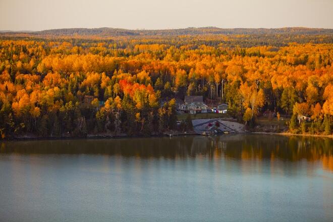The beautiful colours of fall in Sunset Country, Ontario.