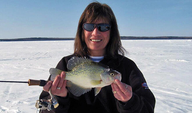 Crappie caught at Harris Hill Resort which is between Morson and Rainy River