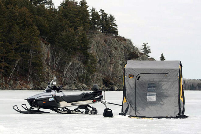 Beautiful scenery is just another plus of ice fishing on Lake of the Woods