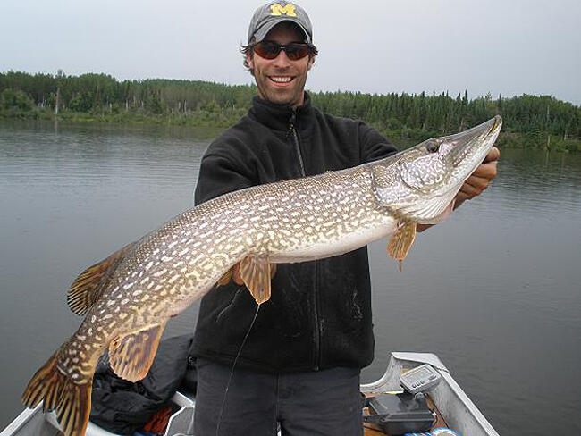 Northern pike fishing at Big Hook Camps