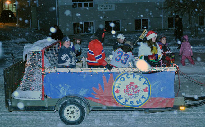 Hockey Night in Sioux Lookout float from 2011