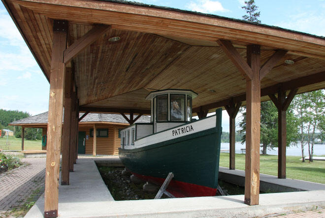 The Patricia on display at the Ear Falls Waterfront