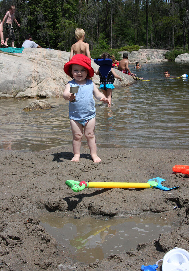 Rushing River Park sand beach