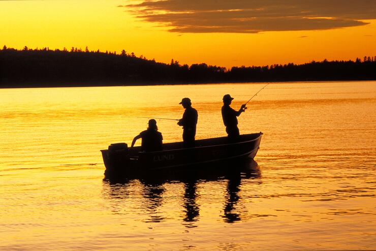 out on the lake