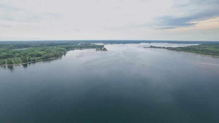 aerial view of st. lawrence river