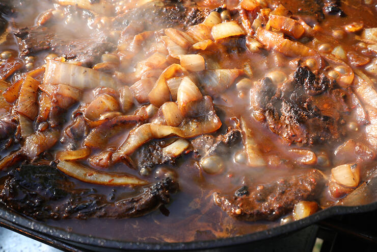 Braised Black Bear in Gravy - Canada In The Rough