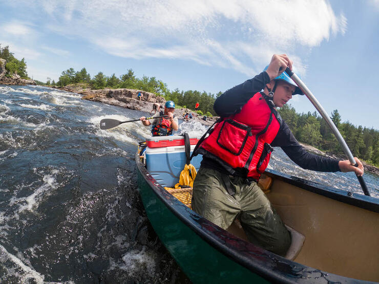 The French River travels 110km through interconnected lakes, gorges and rapids from Lake Nipissing to Georgian Bay. Photo: Colin Field