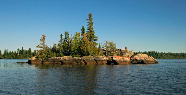 Small island on a northern lake 