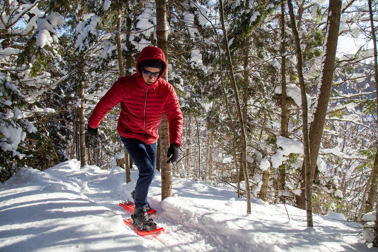 snowshoeing