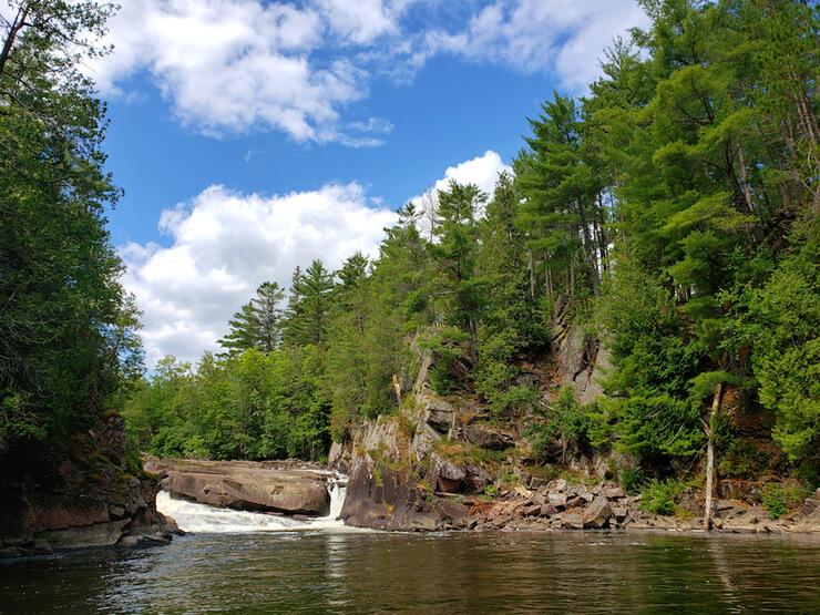 Small waterfalls. 