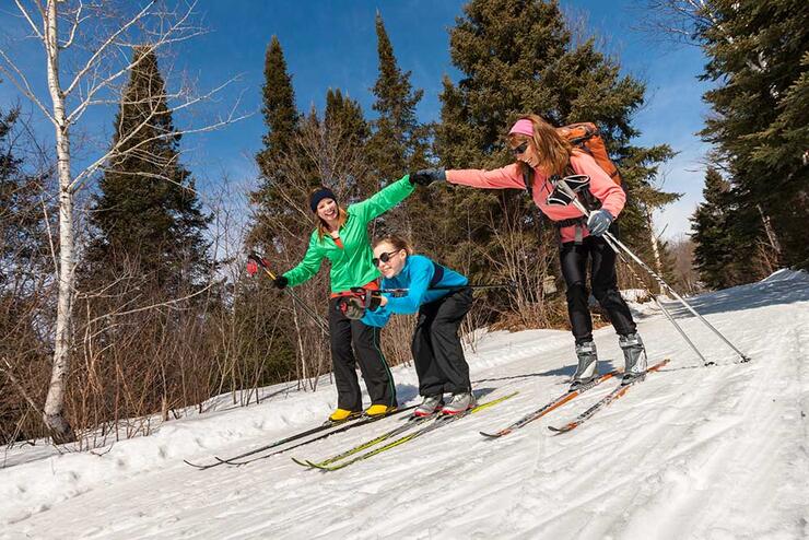 3 cross country skiers gary mcguffin