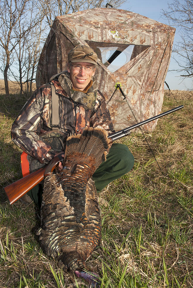 james smedley with harvested turkey