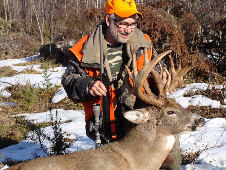 hunter with deer