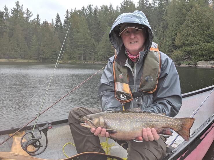 Casting a Fly for Trout - Northeastern Ontario Canada