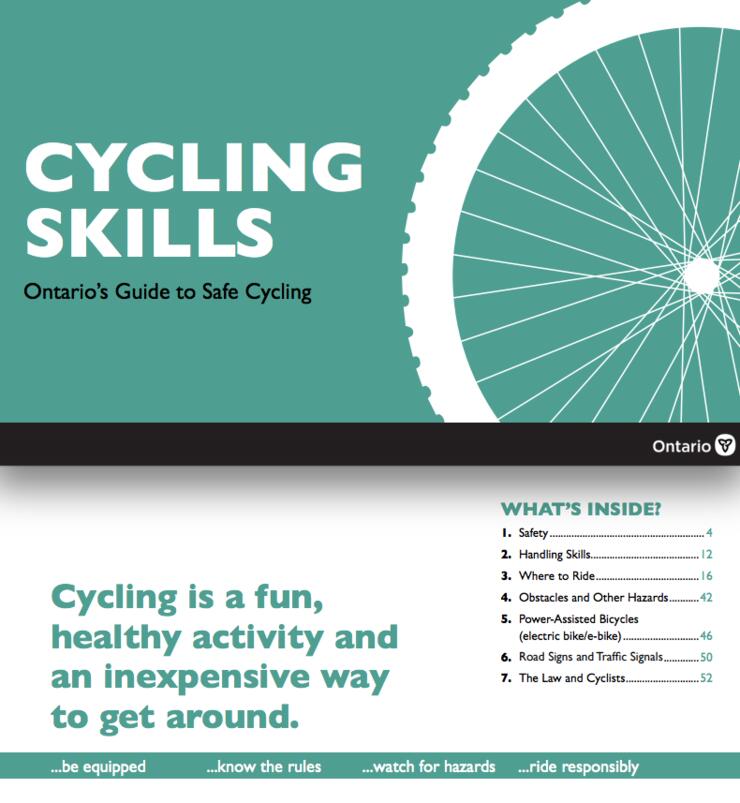 Cover of Ontario Cycling Skills booklet 