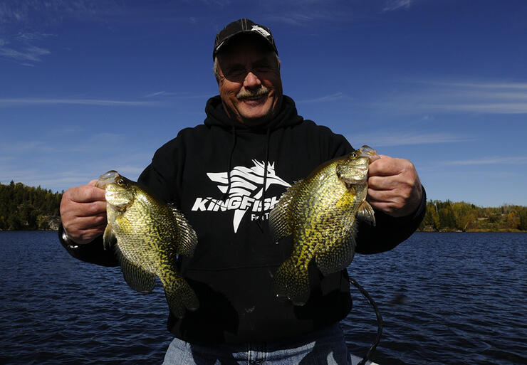 Holding 2 Crappies