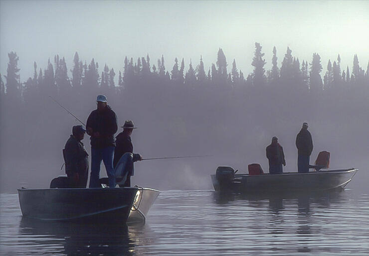 anglers fishing in boats