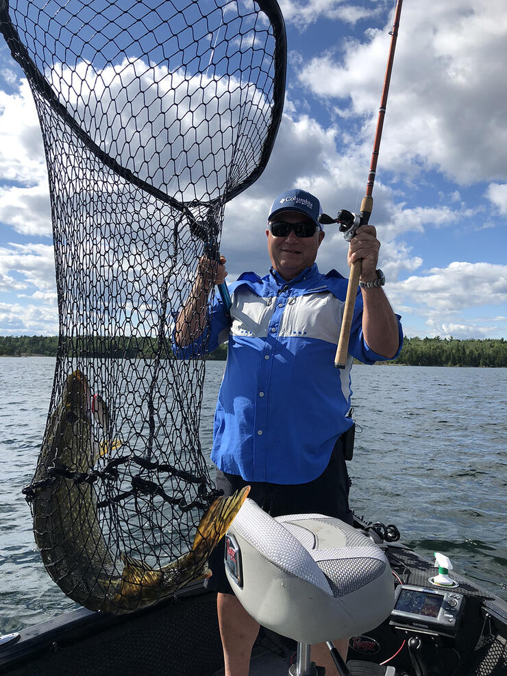 pike in the net