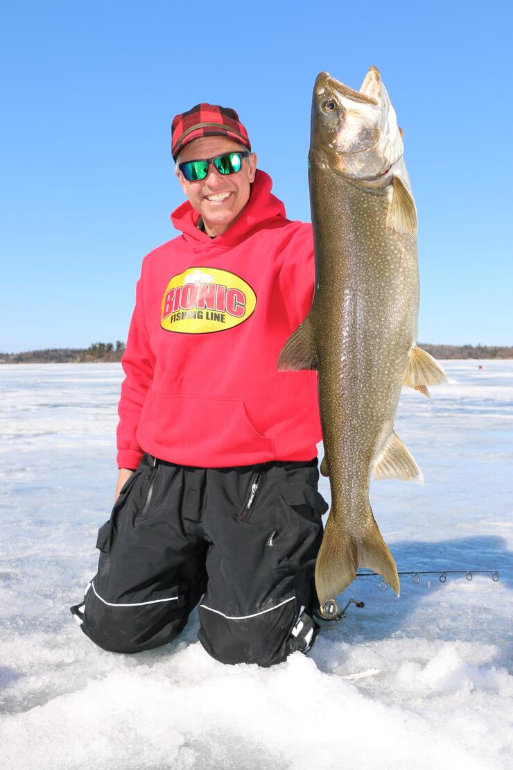 A large lake trout stole this teen's ice fishing trap. Seven hours