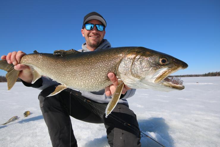 Lake Trout fishing kit Rod reel Nanga and Razer Wire