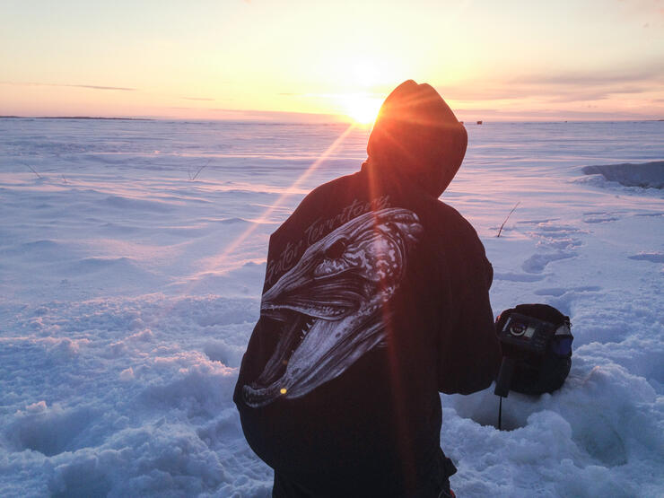 Late Season Ice Fishing For Pike Northeastern Ontario Northern   IMG 2668 Edited  