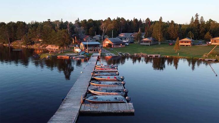 indian lake lodge sunset country