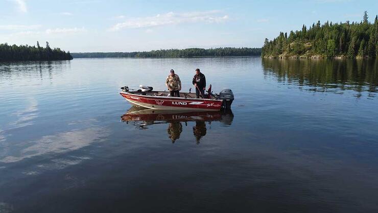 anglers fishing from boat