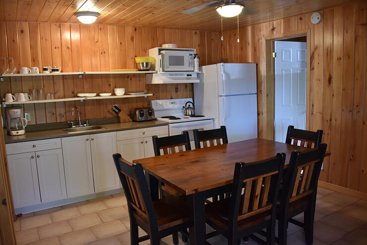 Kitchen area inside cottage 7