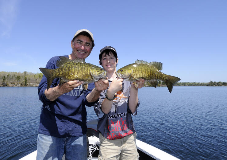 fishing with grandson