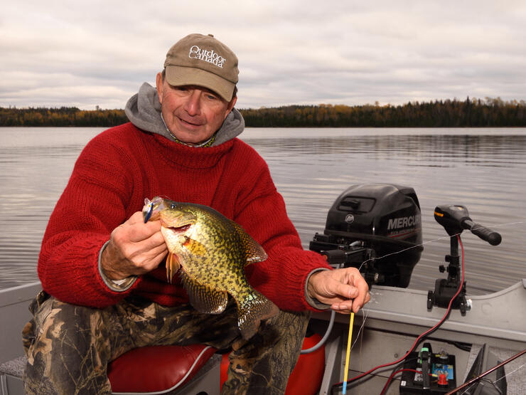 gord pyzer with a black crappie