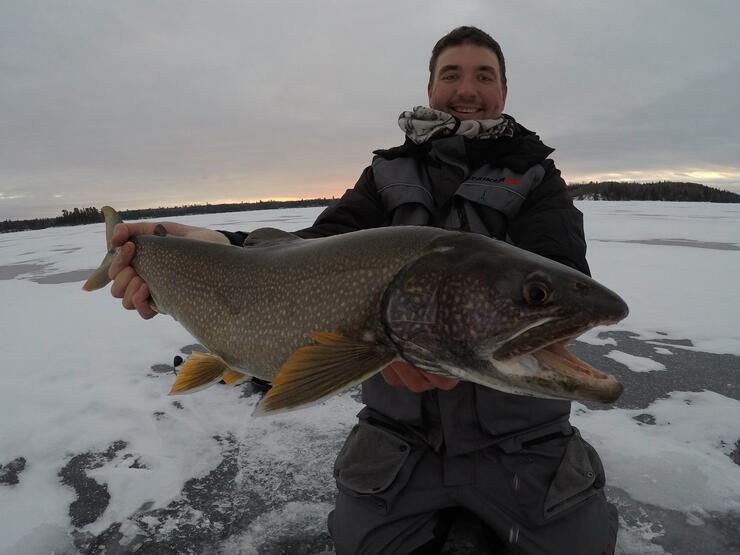 Working the Water Column for Winter Lakers - Northeastern Ontario