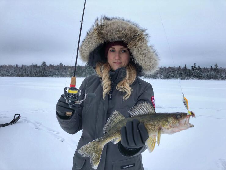 Jigging%20spoons%20tipped%20with%20a%20minnow%20head%20is%20a%20great%20way%20to%20catch%20dinner Ice Fishing Tips for Walleye