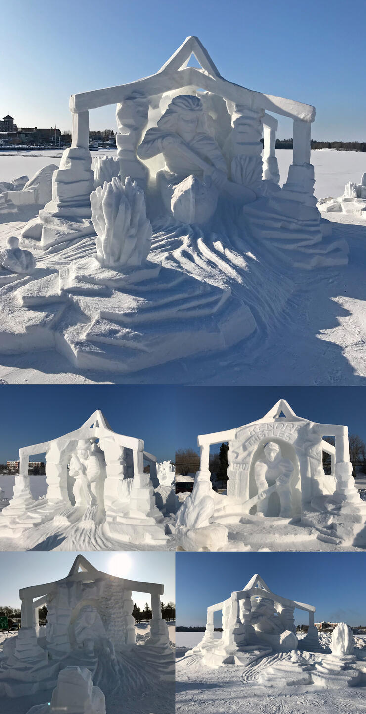 2018 Snow Sculpture Competition in Kenora Ontario Northern Ontario Travel