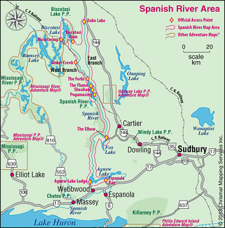 Map of Spanish River Area